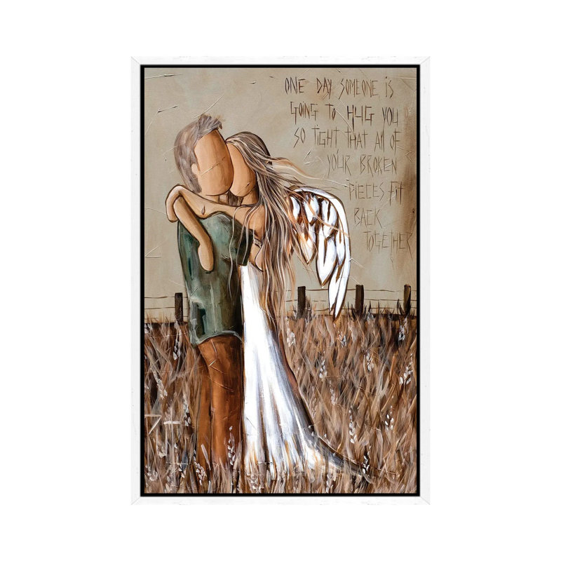 One Day Someone - Painting Print on Canvas, 66.04 cm H x 45.72 cm W, White Framed