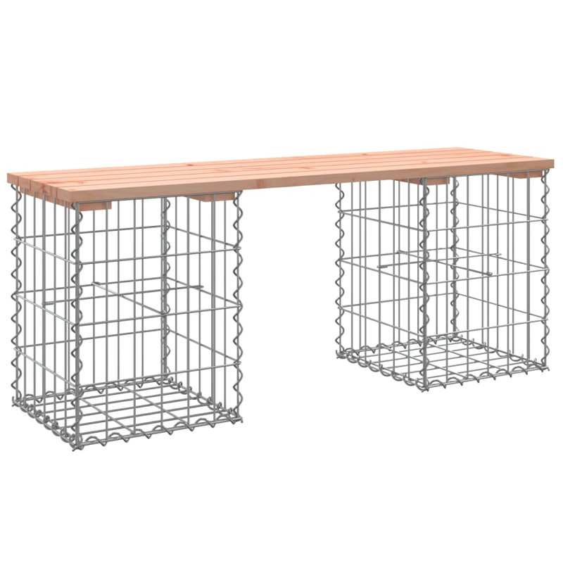 Aleida Steel Outdoor Bench, Wood Douglas, 42 cm H x 103 cm W x 31 cm D