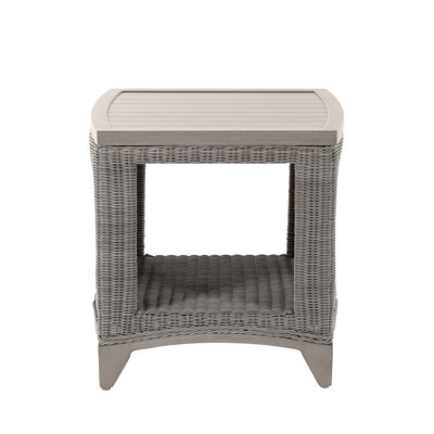 Astoria Wicker Square Outdoor End Table 21 in. W x 21.5 in. H by Summer Classics