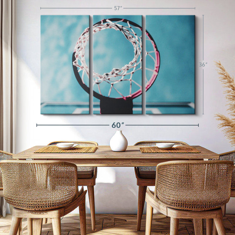«Basketball Hoop», 3 pièces, H 36 po x l 57 po x P 1,25 po