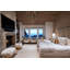 Extra Large Leather Fringe Flushmount Chandelier