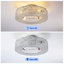 Ventilateurs de plafond encastrés à cage chromée 20 "avec lumières et télécommande