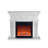 Dome Door Acrylic Mirror Fireplace Cabinet, TV Fireplace Cabinet