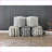 Ottoman Modern 16x16x16” Non-Slip Jacquard Fabric Footstool Seating Pouf | Multicolor | Textile-1246465077