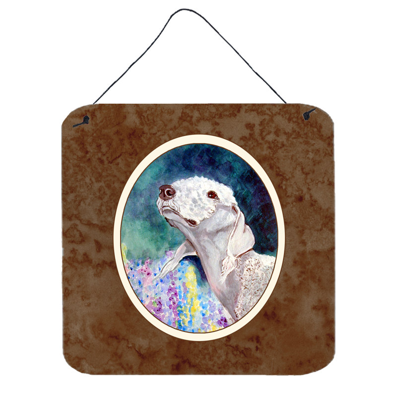 Décoration murale terrier bedlington