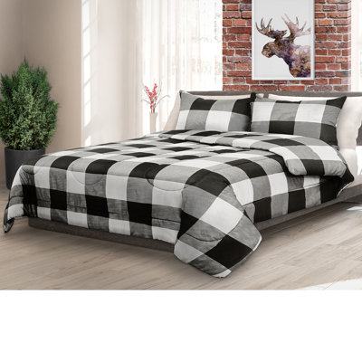 Polyester Ring Stitch Plaid Comforter