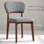 Chaises de salle à manger de style Mid-Century en boucle, hauteur d'assise 19,1 pouces, pieds en bois renforcés par des entretoises (ensemble de 6)-1519973744-1519973757