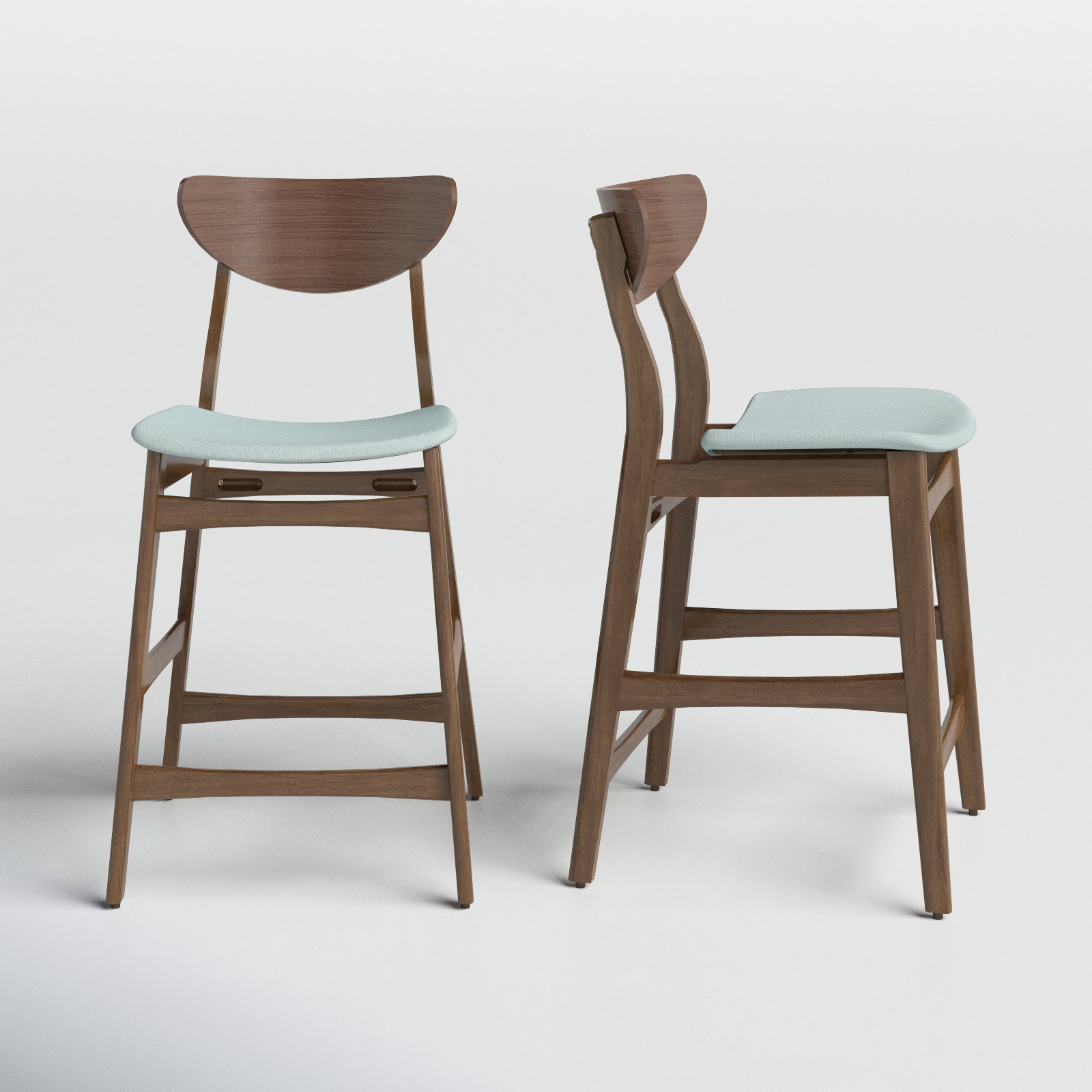Fitz 24" Counter Stool, Mint, Walnut