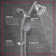 Filtered Shower Head and Hand Sprayer Set on 21" Adjustable Height No-Drill Slide Bar