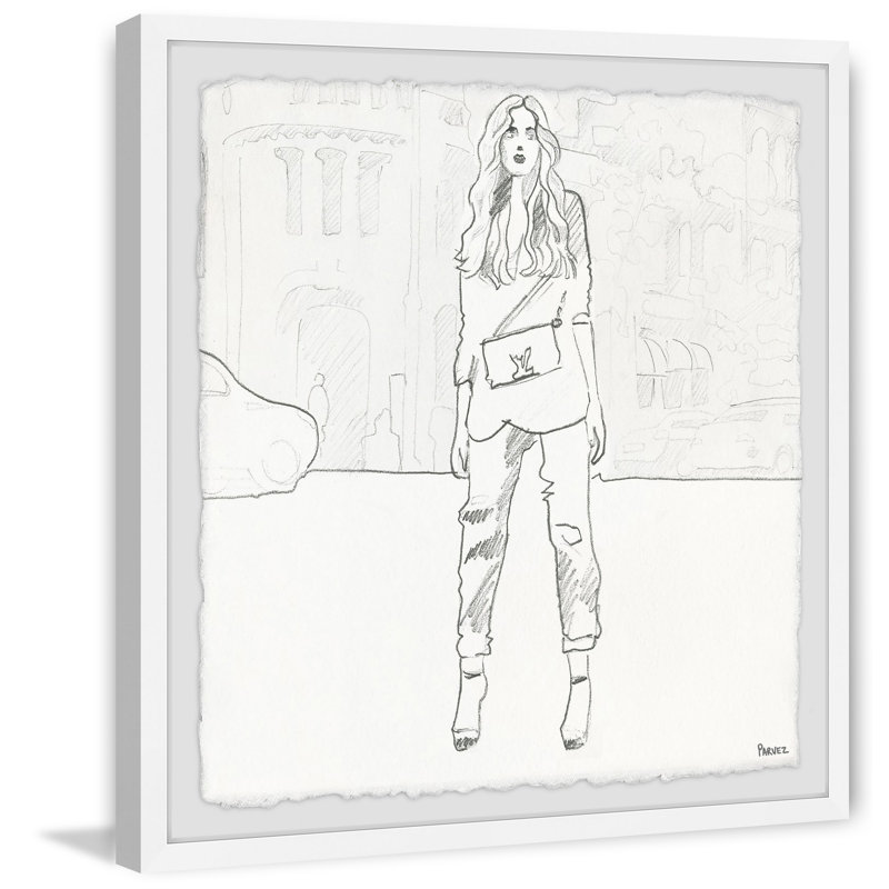 « mode touristique », impression sur papier, H 12 po x l 12 po x P 1,5 po