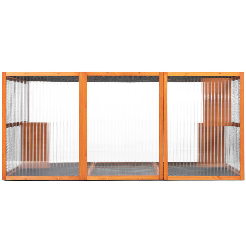 Chatière détachable avec 3 plateformes de saut et housse imperméable orange Sanctuary