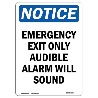 Emergency Exit Only Audible Alarm Sign