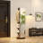 Solid Wood Full Length Mirror | Multifunctional Entryway Organizer with Rack & Hooks | Optional Rotating Base & Casters-1021739322-1030204705-1030011166