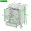 Meuble-lavabo compact sur pied avec lavabo en céramique, tiroirs de rangement et porte à fermeture en douceur-673613981