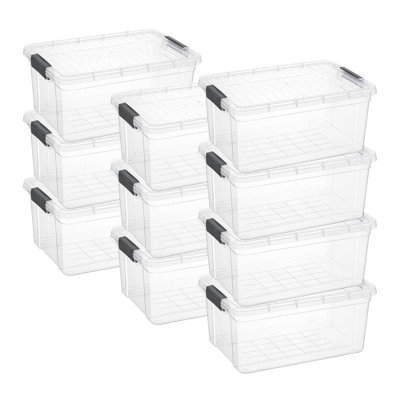  Clear Storage Boxes with Lids, 22.5 Quart BPA Free Plastic Containers, Bins for Organizing, Stackable Crates, Organizer Totes for Home, Office, School, and Dorm,4 Pack