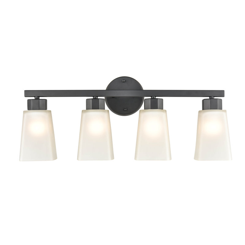Coley Matte Black 4-Light Outdoor Vanity Fixture