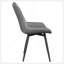 Chaise d'appoint pivotante grise touffetée (ensemble de 2) avec rembourrage moelleux et design Mid-Century moderne, parfaite pour un dîner confortable