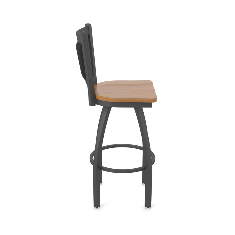 Tabouret pivotant Hadleigh, Tabouret de comptoir (siège d'une hauteur de 25 p, Érable moyen, Étain