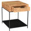 Theo Solid Wood End Table with Storage