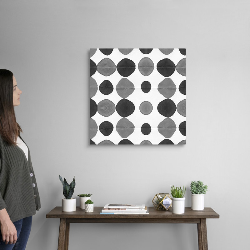 Filigrane noir et blanc III-reproduction d’art sur toile, Toile tendue, H 24 po x l 24 po x P 1,25 po