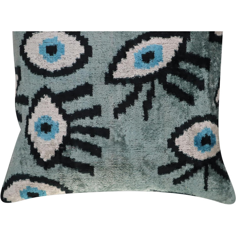 Velvet Square Pillow Cover & Insert, Gray