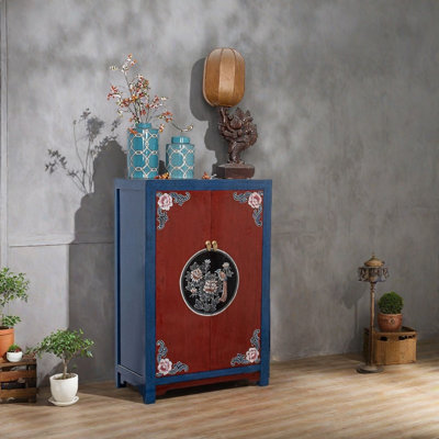 Armoire d'entrée en orme massif