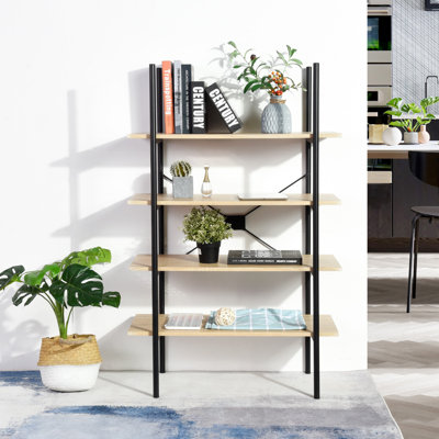 Caneadea 125cm H x 80cm W Steel Etagere Bookcase