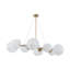 Lustre à bulles linéaire en verre à 8 branches Artisan-1141337990