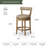 Maven Lane Alexander Stool with Faux Leather Upholstery-92565394-92565393