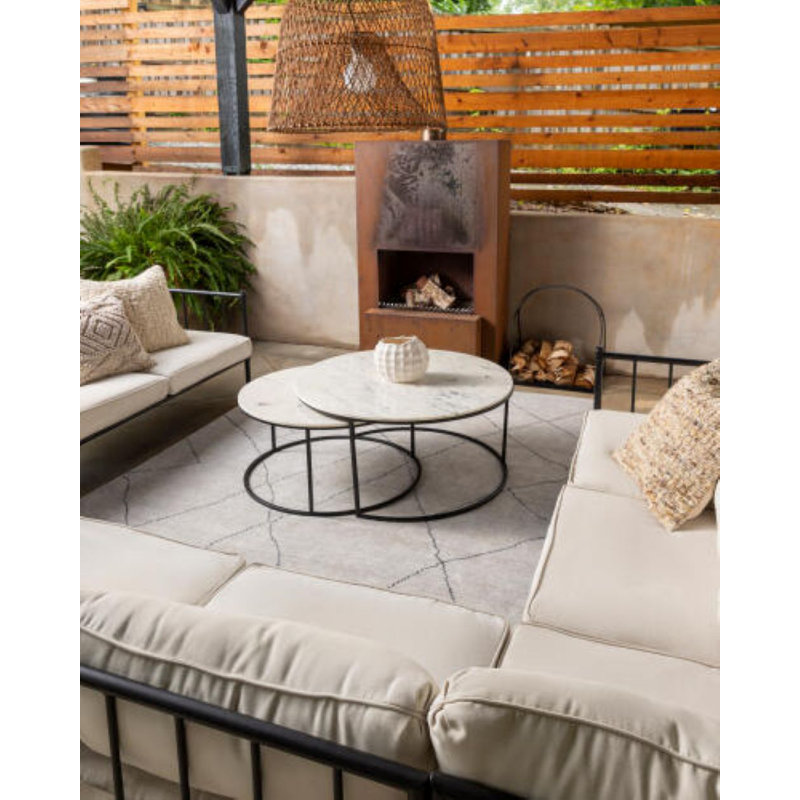 Edesia Argyle Indoor / Outdoor Rug, Rectangle 2' x 3'