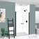 Lyna 46.38'' - 47.38'' W x 70'' H Pivot Frameless Shower Door with Clear Glass