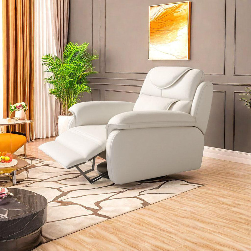 Fauteuil inclinable pivotant en similicuir Shalah