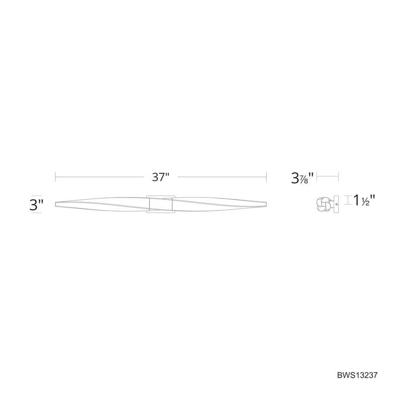 Kindjal 2 - Light LED Bath Bar, Polished Nickel