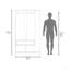 Armoire H 71,1 po, 3 portes, 1 tiroir, wengé noir - Chambre