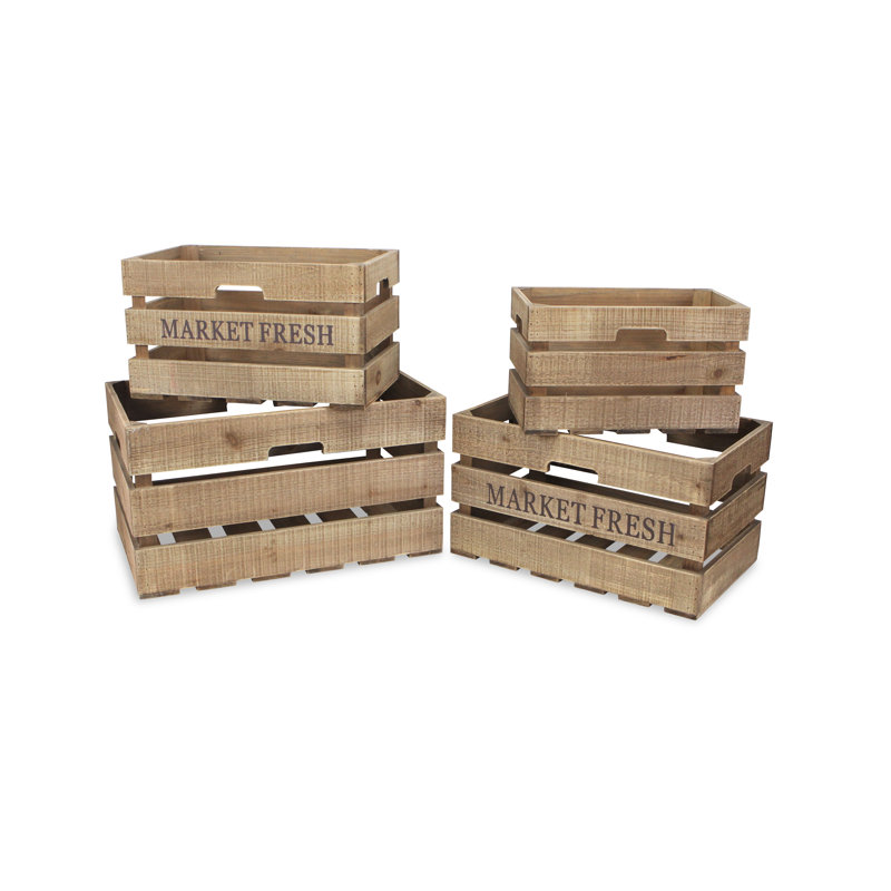 Ensemble de casiers en bois 4 pièces