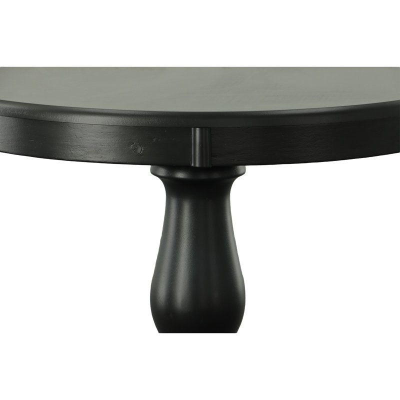Table de salle à manger ronde classique 30 po Classic, Noir antique, H 30 po x l 30 po x L 30 po