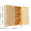 Armoire mince de 42 pouces pour petits coins - Tour à linge autoportante avec rangement pratique et assemblage facile 2 tablettes ouvertes dans la salle de bain