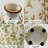Triple Ceramic Vase Set With Crackle Glaze And Botanical Design
