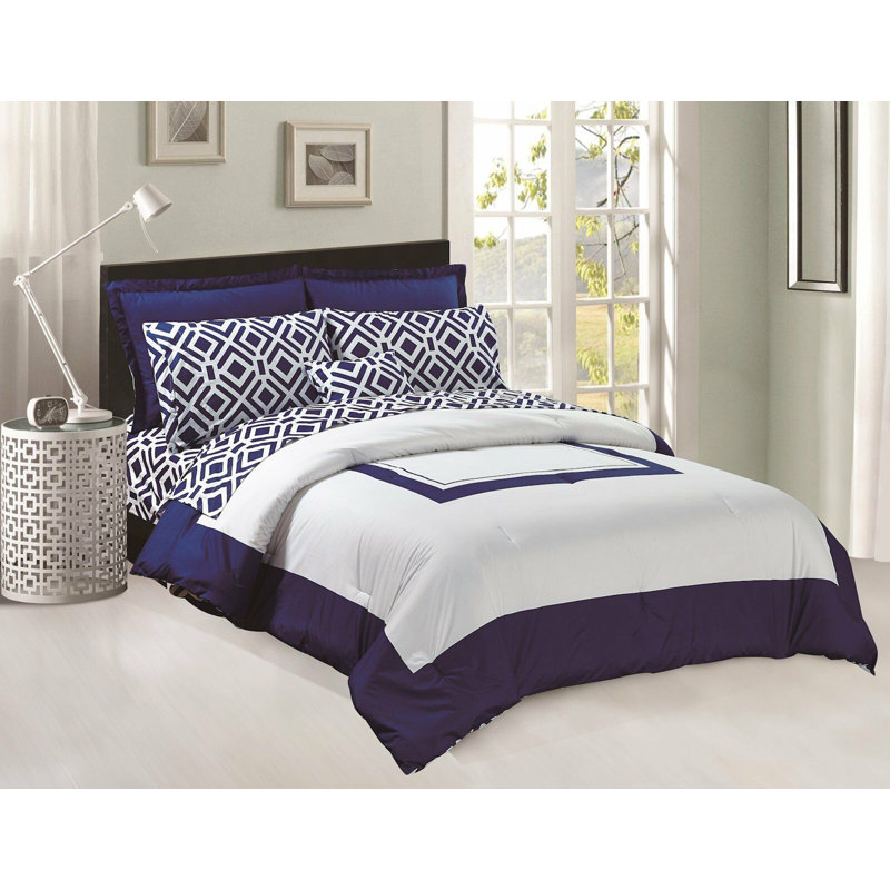 Box Stitch Geometric Shapes Comforter