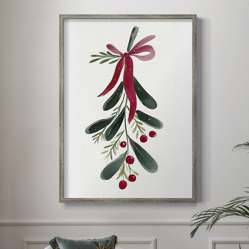 «Christmas Holiday», reproduction d'art encadrée - bois massif, H 11 po x l 9 po