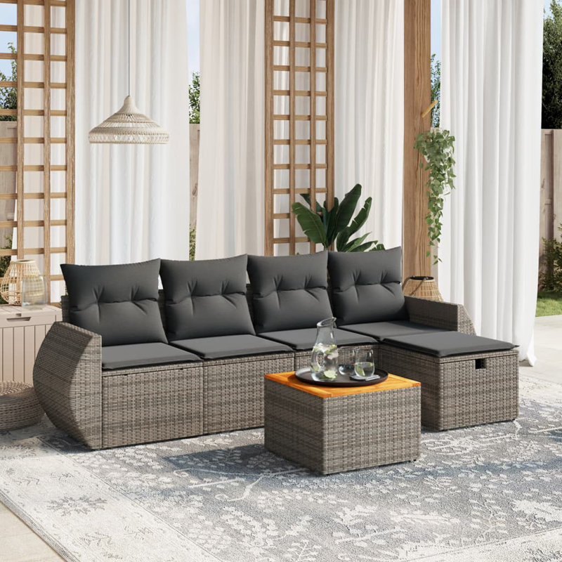 Vidaxl Garden Sofa Set Grey