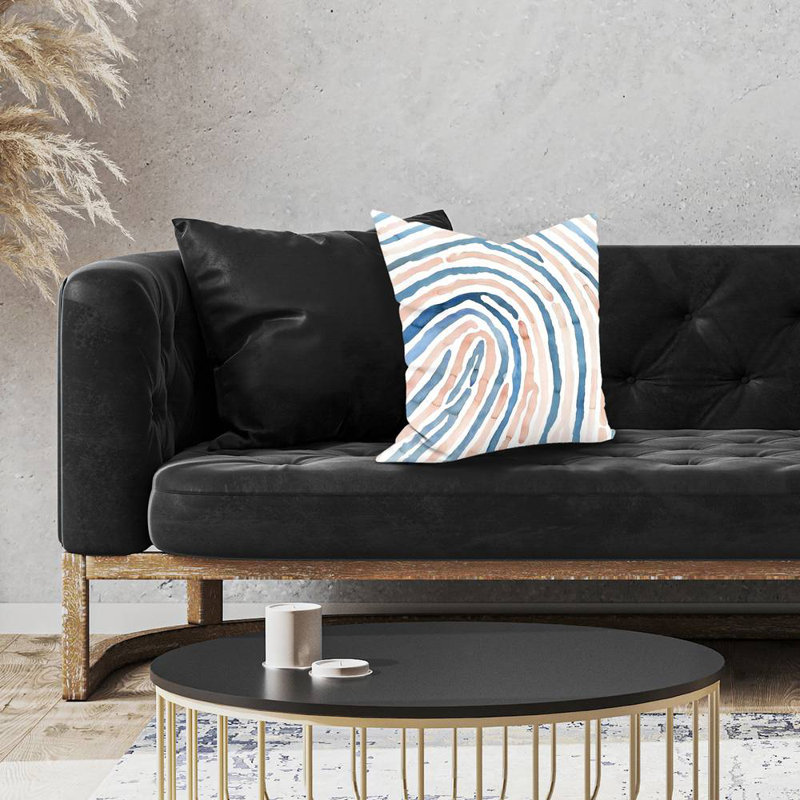 Fingerprint - 18"x18" Throw pillow - Poly twill - Print on demand, Polyester/Polyfill, 18" H x 18" W