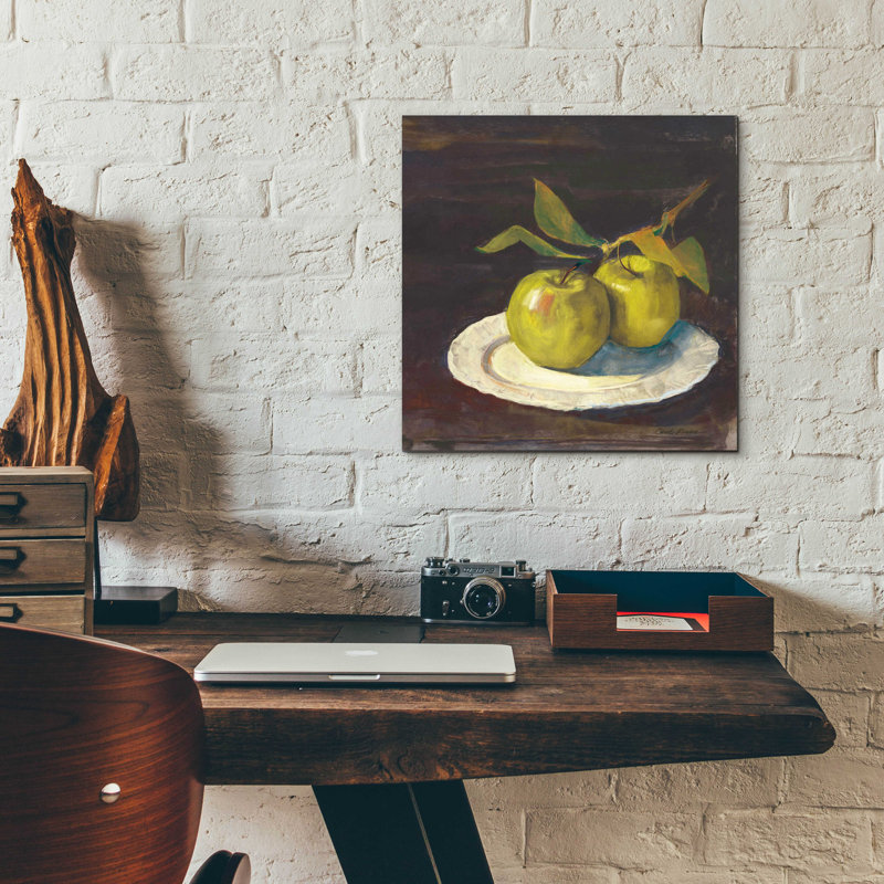 «Green Apple I Dark Brown» par Carol Rowan, H 12 po x l 12 po x P 0,13 po