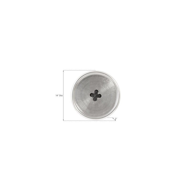 Dimensional Button Tile Wall Décor, Silver