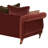 Vintage Chenille Solid Wood Wine-Red Sofa