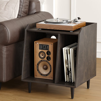 Record Player Stand With Storage For Bedroom,Living Room,Office,Turntable Stand Table With Open Storage, Audio Rack
