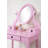 Wood Makeup Vanity Table And Stool Set, Pink | Gift Idea-1124955286
