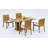5 Pcs Grade-A Teak Wood Dining Set: Warwick Console Folding Rectangle Table And 4 Napa Stacking Arm Chairs #11NP1504-112322047