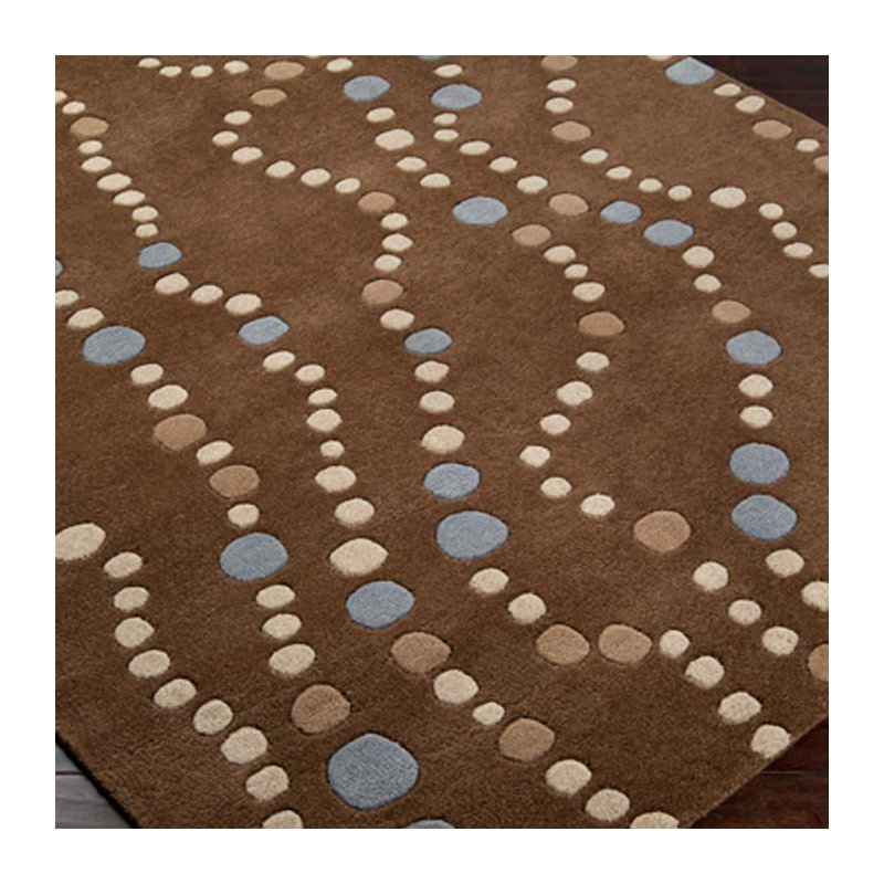 Wool Polka Dots Indoor Rug, Round 9'9"