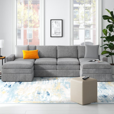 Ankaj Upholstered U-Shaped Sectional Reversible
